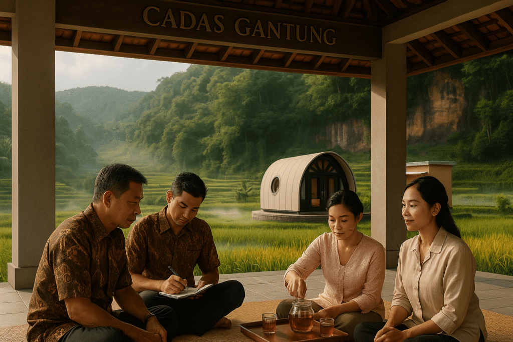 Wisata di Bandung semakin lengkap dengan bale wisata Cadas Gantung, ruang interaksi yang menyajikan keindahan sawah terasering, sungai jernih, dan suasana pedesaan; cocok untuk healing dan aktivitas edukatif.