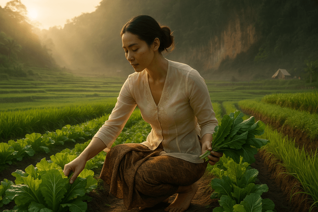 Kegiatan petik sayur organik di agrowisata Bandung Jawa Barat menjadi konten pertanian viral dengan konsep pariwisata ekologis modern.