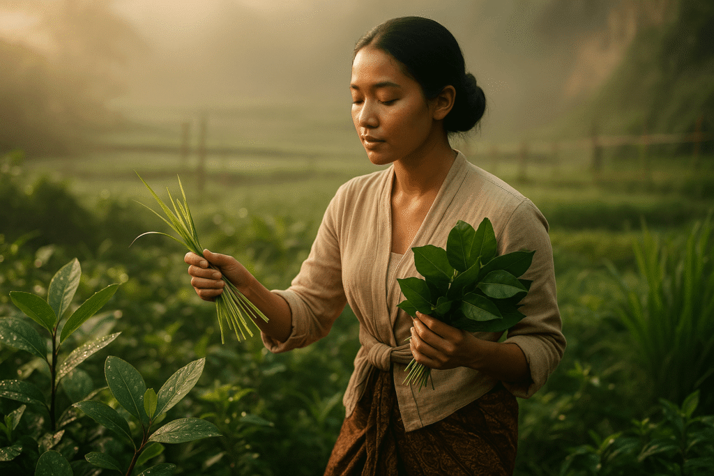Suasana agrowisata Bandung Jawa Barat menampilkan kegiatan pertanian viral dengan wisatawan berpartisipasi dalam menanam, memanen, dan mendokumentasikan proses alam.