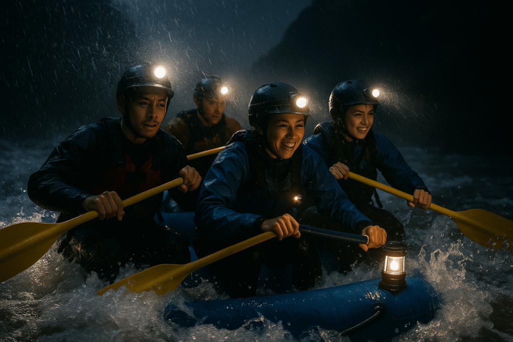 Aktivitas rafting di Bandung menawarkan sensasi arung jeram menantang dengan aliran sungai deras dan panorama alam tropis indah.
