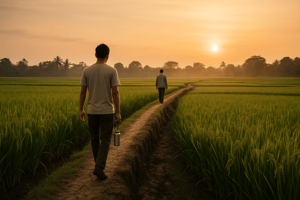 Dokumentasi wisata agro di bandung memperlihatkan irigasi tradisional, refleksi langit, dan aktivitas panen bersama petani lokal berpengalaman pada musim terbaik.